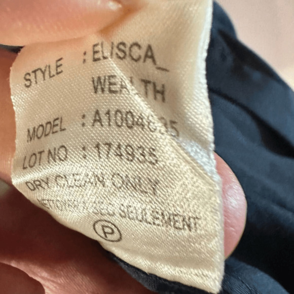 THEORY Elisca Wealth Navy Shirt Dress Woman Size 10 - Picture 9 of 12